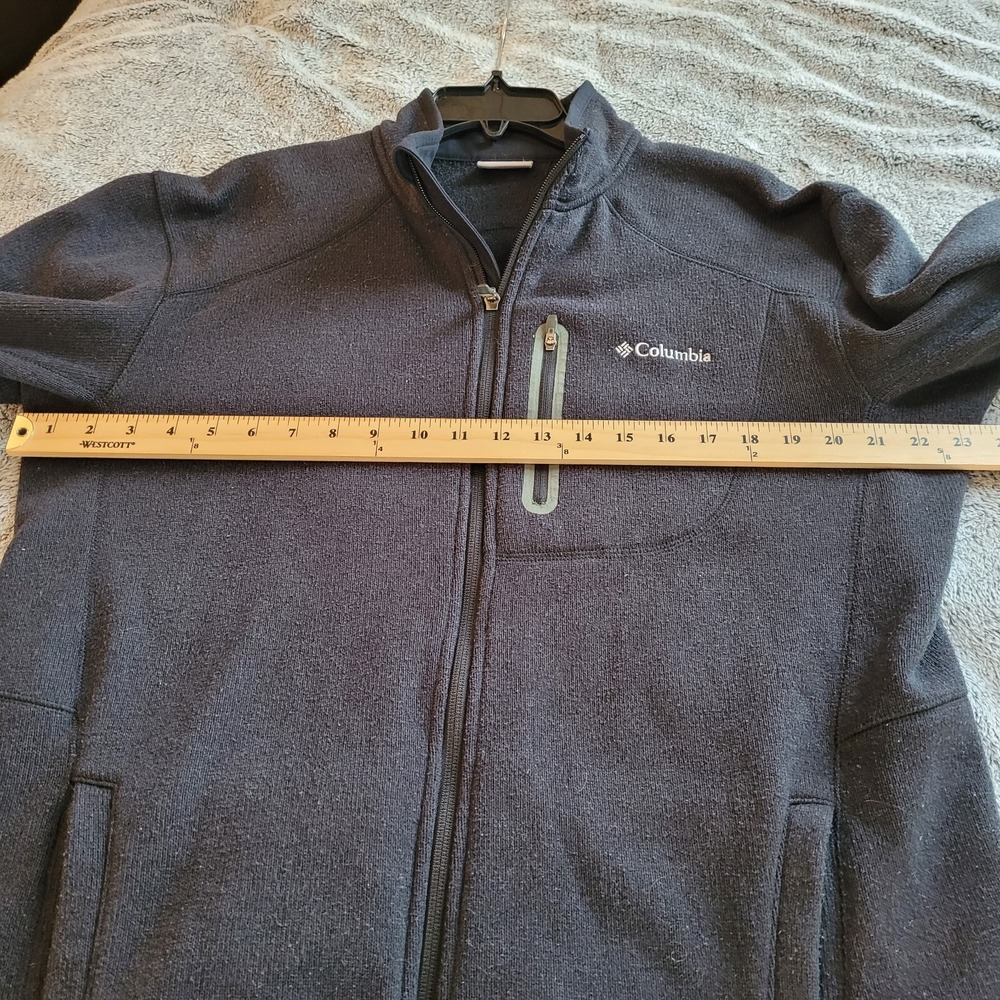 Columbia Mens Jacket Large Black Altitude Aspect Full Zip Fleece Outdoors 17142x - Picture 9 of 13